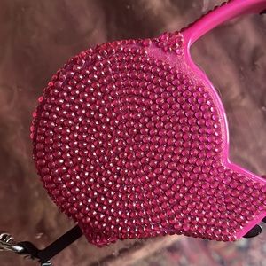 Rhinestone crystal dog leash extendable